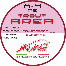 Key West Trout Area Tournament Super PE #0.3 0.08mm 90mt X-4 Pink